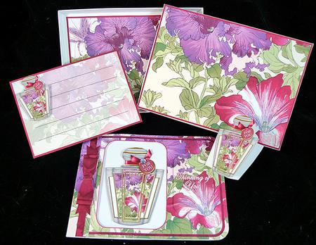 Petunias Mix Floral Perfume Presentation Box by Peggy Stogdill