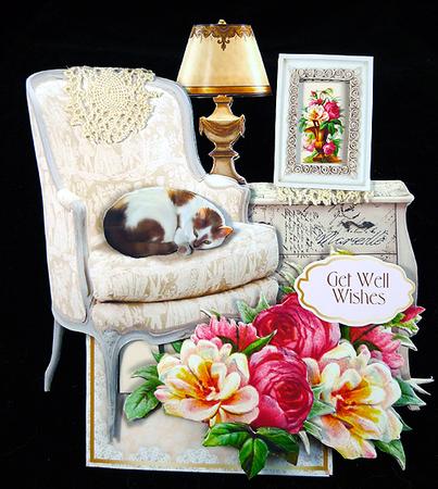 Flowers & Things Shaped Card Kit - Time to Relax by Peggy Stogdill
