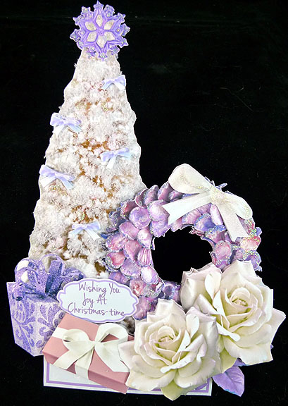 Flowers & Things Shaped Card Kit - Christmas Roses by Peggy Stogdill