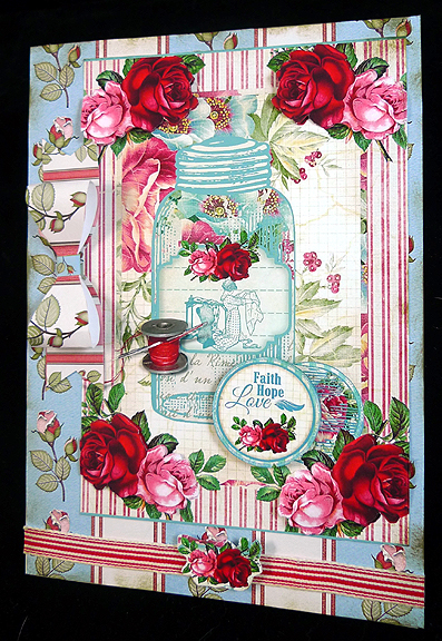 10 x A4 Background Paper Classic Rose by Peggy Stogdill