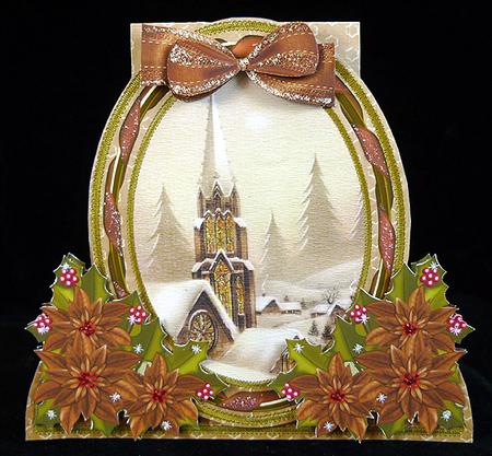 Snow Steeple Special Large Oval Card Mini Kit by Peggy Stogdill