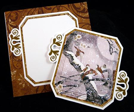 Oriental Snow Birds Emerald 8in Envelope Mini Kit by Peggy Stogdill