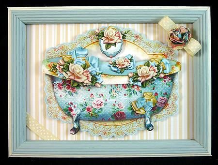 Beautiful Vintage Blue Bath Tub by Peggy Stogdill