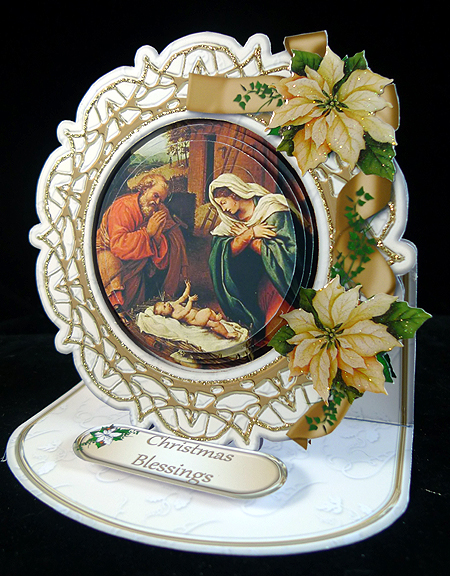 A Child is Born Framed Easel Card Mini Kit by Peggy Stogdill