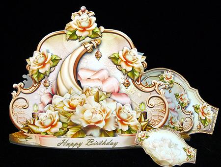 Beautiful Present Gift with Vintage Roses by Peggy Stogdill