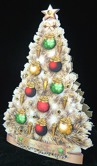 Christmas Golden Tree with Bubbles by Peggy Stogdill