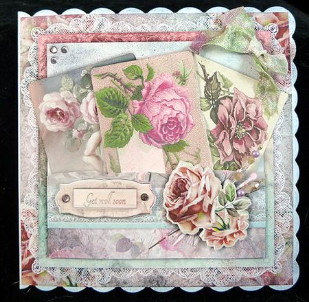 Smell the Roses Cardtopper with Inlet 124 by Peggy Stogdill