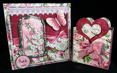 Peach Blossoms Cardtopper with Inlet 137 by Peggy Stogdill