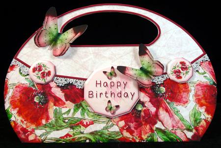 New Size Handbagcard Poppy 110 by Peggy Stogdill
