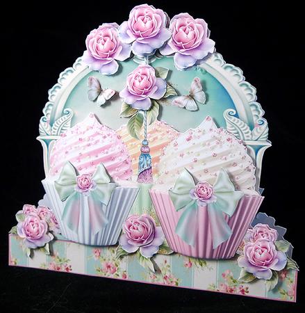 The Frosted Cupcakes Shaped Card Kit by Peggy Stogdill