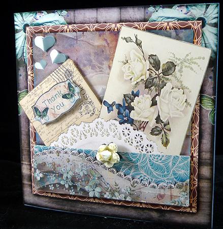 Blue Velvet Cardtopper with Inlet 164 by Peggy Stogdill