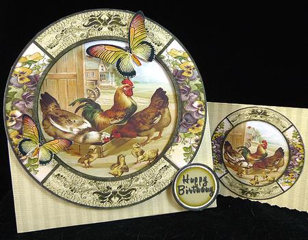 Round Over the Top Card Olive 201 by Peggy Stogdill