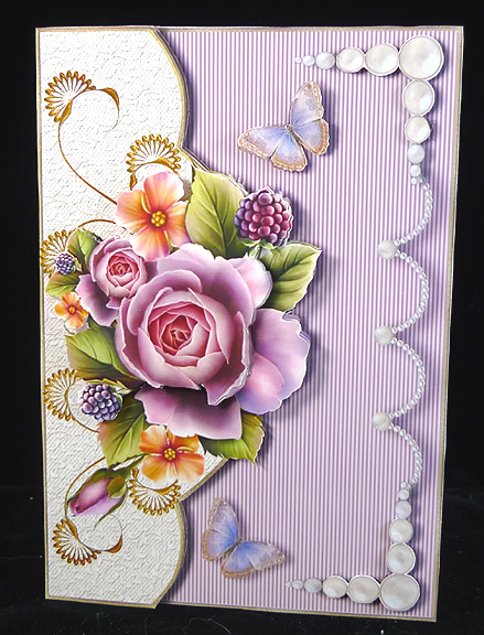 Blackberries & Roses Flap Front Card Mini Kit by Peggy Stogdill