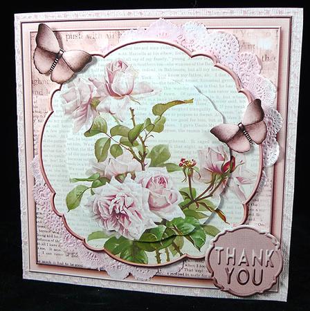 Cardtopper with Inlet All About Flowers Soft Rose 270 by Peggy Stogdill