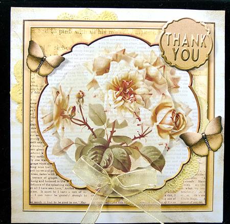 Cardtopper with Inlet All About Flowers Yellow 269 by Peggy Stogdill