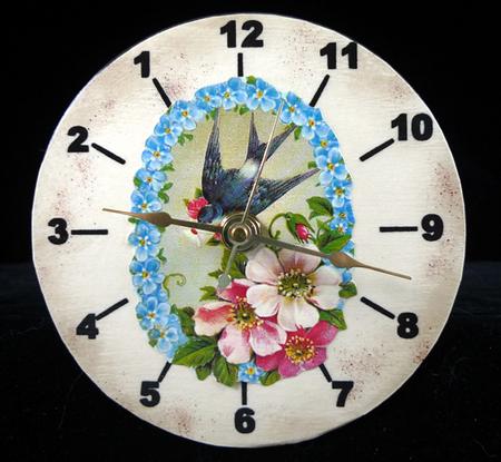 Backwards - Clock Face for Cd's / Lp's by Peggy Stogdill