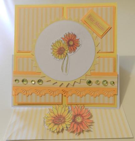 Gerbera Digital Stamps and Watercoloured Stamps by Penny Nantell