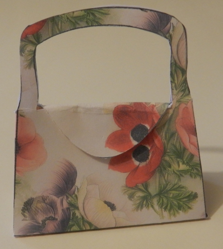 Soft Poppies Handbag Shaped Gift Box by Penny Nantell