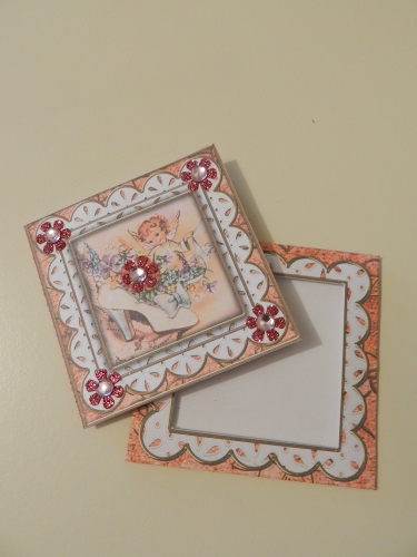 The Shoe Fairy Peach 1 Anglaise Midi Card and Envelope by Penny Nantell
