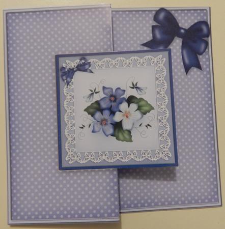 Pretty Viola No-hole Fold Back Card by Penny Nantell