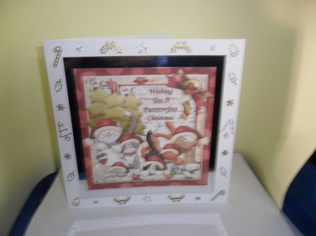 Cats in Santa's Hats Wish You a Purrrfect Christmas + Insert by Nicola Busuttil