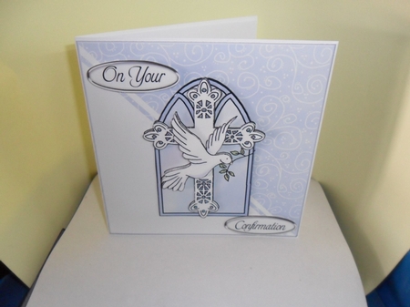 Christening/confirmation Quick Card with Decoupage by Nicola Busuttil