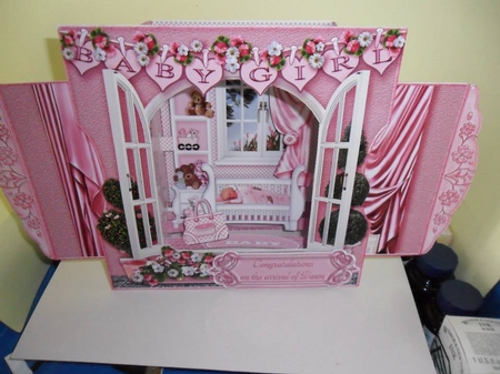3D Room with a View - Sweet Dreams New Baby Girl by Nicola Busuttil