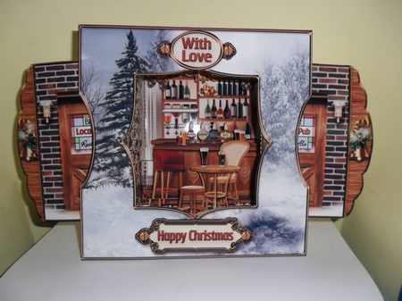 3D Room with a View - Christmas Down at the Local Pub by Nicola Busuttil