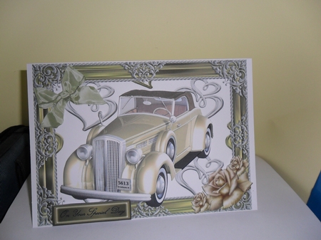 Lovely Cream Wedding Car by Nicola Busuttil