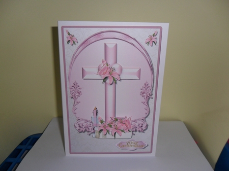 Pink Cross with Pink Lily Qs by Nicola Busuttil