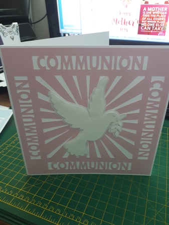 Communion Card Template With Dove No4 by Nicola Busuttil