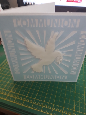 Communion Card Template With Dove No4 by Nicola Busuttil