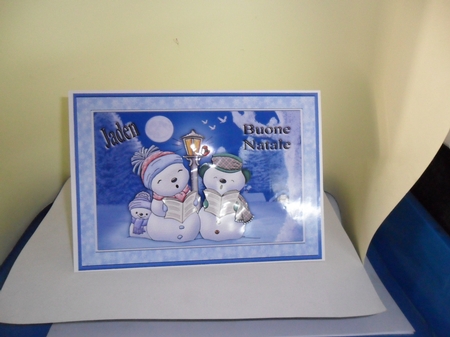 Merry Snowmen Christmas Card Topper & Decoupage by Nicola Busuttil