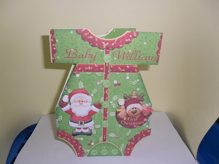 Christmas Romper Suit Shaped Card Mini Kit by Nicola Busuttil