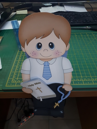 3D on the Shelf Card Kit - 1st Holy Communion Boy Ezra by Nicola Busuttil