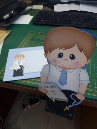 3D on the Shelf Card Kit - 1st Holy Communion Boy Ezra by Nicola Busuttil