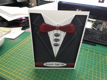Dressed to Thrill!! Man's Quick Card with 3D Decoupage by Nicola Busuttil