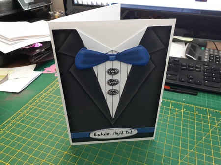 Dressed to Thrill!! Man's Quick Card with 3D Decoupage by Nicola Busuttil