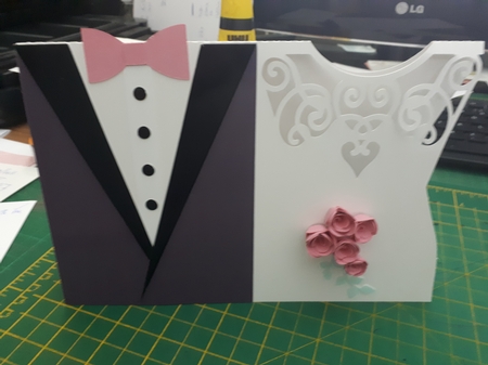 Wedding outfit card by Nicola Busuttil