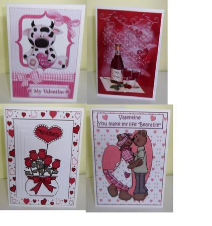 Selection of Four Toppers for Valentines Day by Nicola Busuttil
