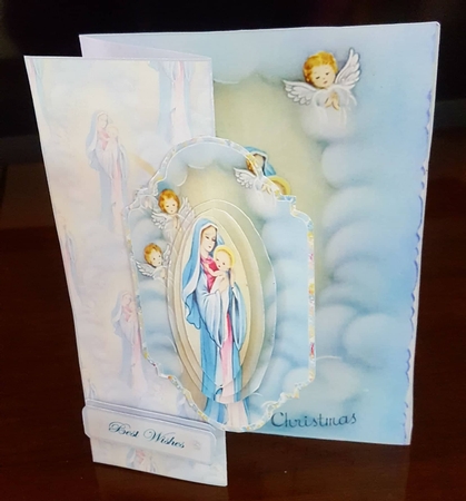 Mary and Baby Jesus No Hole Fold Back Card Featured Gallery Photo