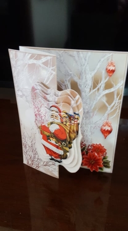 No Holes Fold Card Santa's Coming by PHYLLIS FRENDO