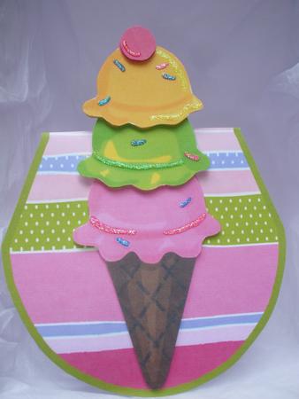 Ice Cream Cone Wobble Card by Priscilla Sharp