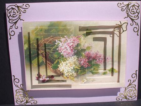 Brand New Pretty Purple Flowers Combi-tage by Priscilla Sharp