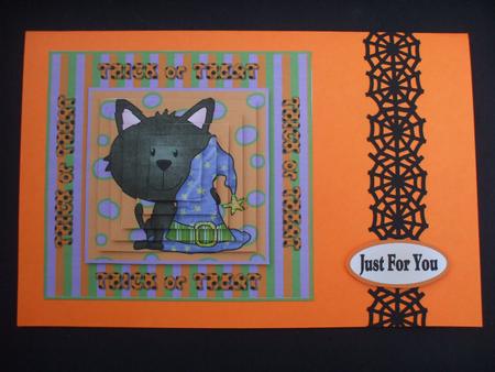 Trick or Treat Card Front by Priscilla Sharp
