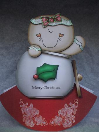 Gingerbread Cookie Cristmas Wobble Card by Priscilla Sharp