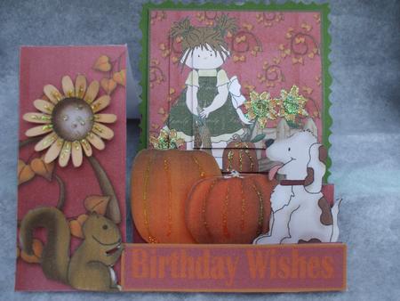 Sunflower & Pumpkin Side Stepper by Priscilla Sharp
