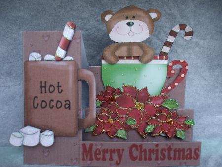 Delicious Hot Cocoa Christmas Side Stepper card by Priscilla Sharp