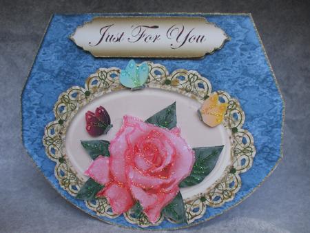 Rose & Butterflies Wobble Card 8 by Priscilla Sharp