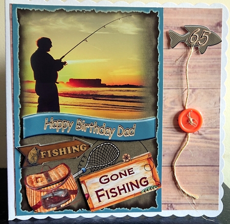 Gone Fishing-fathers Day or Male Birthday by Rachael Butler